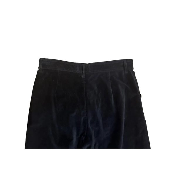 Frye Nadia Black Velvet Cropped Wide Leg Pants Size 27 Cotton Pockets Velour - Picture 11 of 13